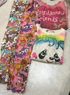 グラグラTシャツ2枚セット&レギンス２枚