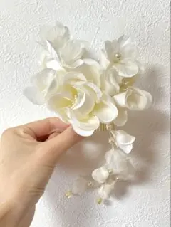 和装花髪飾り コーム・Uピン 2点