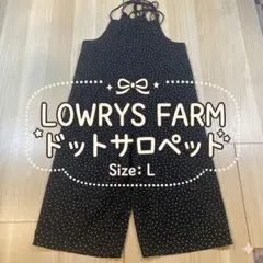 ローリーズファーム ドット柄サロペット L オールイン LOWRYS FARMのサムネイル