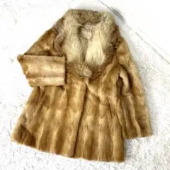 ミンクファー ジャケット ショート丈 ボレロ ケープ ベージュ系 毛皮 ミンクファー ジャケット ショート丈 ボレロ ケープ ベージュ系 毛皮