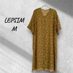 LEPSIM 花柄 半袖シャツワンピース M ゆったり