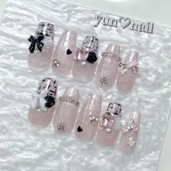 No.30 ネイルチップ 韓国系 ワンホン フレンチガーリー 量産型