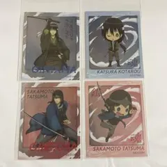 銀魂 桂小太郎 坂本龍馬 フォト風メタルステッカーコレクション 4点セット