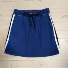 デニム　スカート ストライプ サイド　ポケット付き　wego ユニクロ