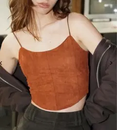 Juemi Suede Touch Bustier 【khaki】新品未使用 - メルカリ