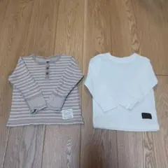 ストライプ 長袖Tシャツ２枚セット90cm