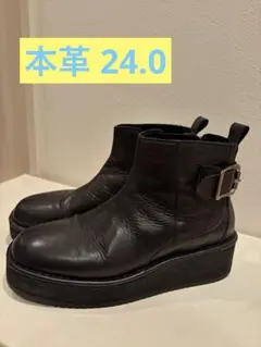 pour deux 本革 ショートブーツ 24.0