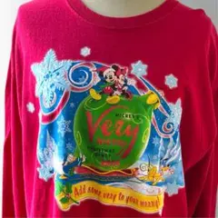 USA 古着　ディズニー　クリスマス　2014 ロンT L