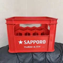 サッポロビール P箱 コンテナ ケース 赤のサムネイル