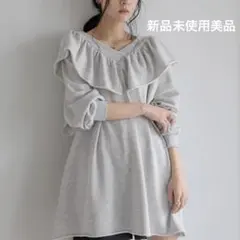 新品タグ付き】LOWRYS FARM 裏毛　フリルミニワンピース