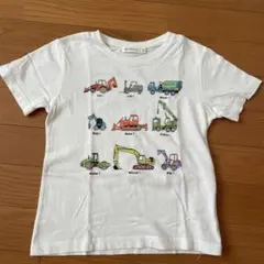 BEAMS mini 重機イラスト Tシャツ ホワイトのサムネイル