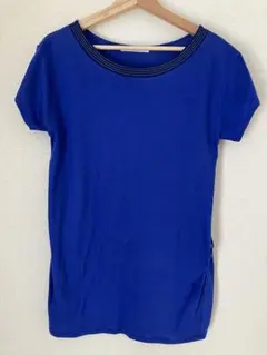 22 OCTOBRE 半袖Tシャツ ブルー 日本製のサムネイル
