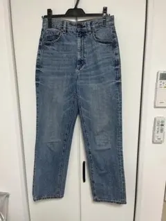 GU ジーユー ハイウエストストレートジーンズ Mサイズ BLUE