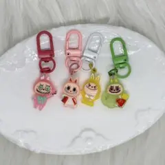 labubu 夜光 ミニ アクリルキーホルダー ｟4個セット｠