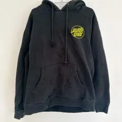 SANTA CRUZ ブラック パーカー Mサイズ イエローグリーン 裏起毛