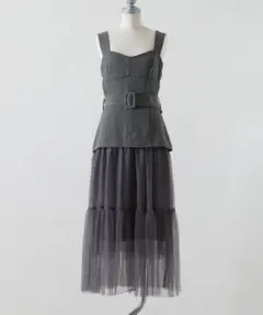 【新品タグ付き】Cheek チュールティアードジャンスカのサムネイル