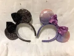 ディズニー スパンコールカチューシャ 2色セット