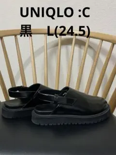 Uniqlo C クロッグサンダル　黒　L 24.5
