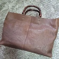 【希少】VIA DOAN ヴィアドアン ブラウンレザー トートバッグ 日本製