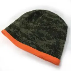 US買付 ビーニー ニット キャップ フリース 迷彩 リバーシブル カモフラ