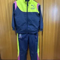 PUMA 上下ジャージ　130 紺 黄色