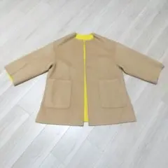 ★値下★UNITEDARROWSバイカラーリバーミドルコート　ベージュ×イエロー