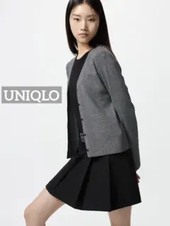 k0672 小さめサイズ UNIQLO ウォッシャブルニットリブカーディガン