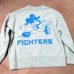 ファイターズ公式トレーナー　ミッキーver 　KIDS グレー　130サイズ