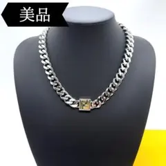 美品！Fendi ネックレス　シルバー スクエア FENDI スクエアロゴ ネックレス シルバー ゴールド - メルカリ