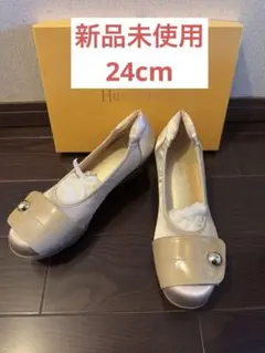 ヒルズアヴェニュー　24cm パンプス　ベージュ