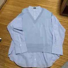 【本日限定価格】JOSEPH 水色 Vネック シャツ