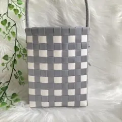 11/PPバンド かごバッグ プラカゴ ワンハンドル グレー