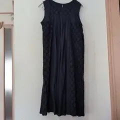 ネイビー ノースリーブ ワンピース