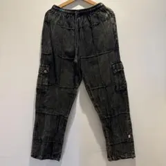 SOL エラスティックウエスト カーゴパンツ ダメージ加工 y2k 古着 パンツ