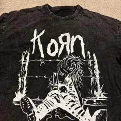 Korn グラフィックプリント Tシャツ Lサイズ ブラック