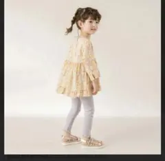 プティマイン 花柄7部チュニックカットソー2枚セット