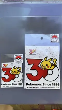 ポケモン 30周年 B-SIDE LABEL ステッカー ピカチュウ BIG 大 - メルカリ