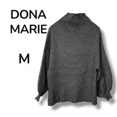 【M】DONA MARIE ハイネック ニット ボリューム袖 グレー 五分袖のサムネイル