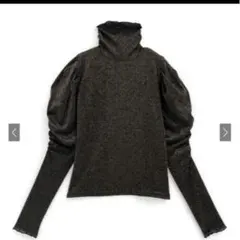 新品タグ付ラメハイネックパワショルトップスFサイズ