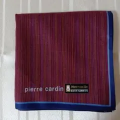 【新品未使用】pierre cardin ストライプハンカチ　綿100%