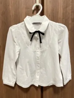 COMME CA ISM 長袖シャツ 110A ホワイト