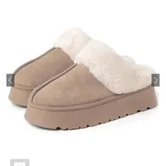 厚底ムートンスリッポン[zr1089]