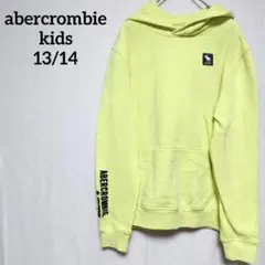 アバクロキッズ 蛍光イエロー パーカー 150〜160 キッズ 古着