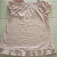 キッズ　女の子　トップス　半袖　ベビーピンク