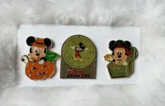 ミッキーマウス ハロウィンピンバッジ 3個セット