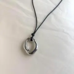 在庫処分セール オーバルリング チョーカーネックレス 幾何学 シルバー