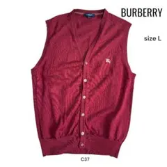 バーバリー　Burberry バーガンディ ノースリーブベスト L C37のサムネイル