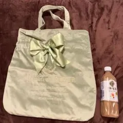 Maison de FLEUR ベロア素材リボン付きトートバッグ