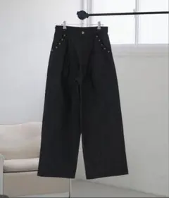 adoon plain/ハトメリジットデニム　ブラックのサムネイル