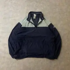 希少】【adidas80s】ハーフジップバルーンスウェット ネイビー - メルカリ